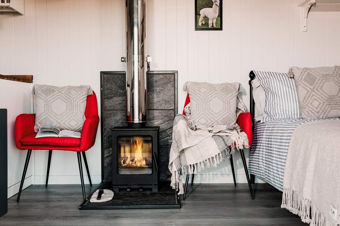 With a lovely wood-burner to keep you toasty throughout the seasons.