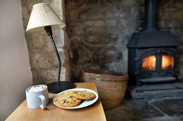 Hot chocolate and cookies...just add slippers.