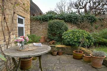 Pretty walled garden.