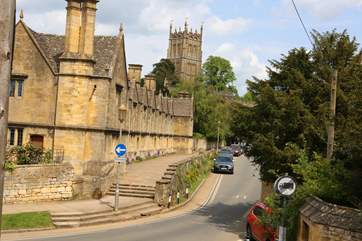 Stunning views towards the old Alms houses.
