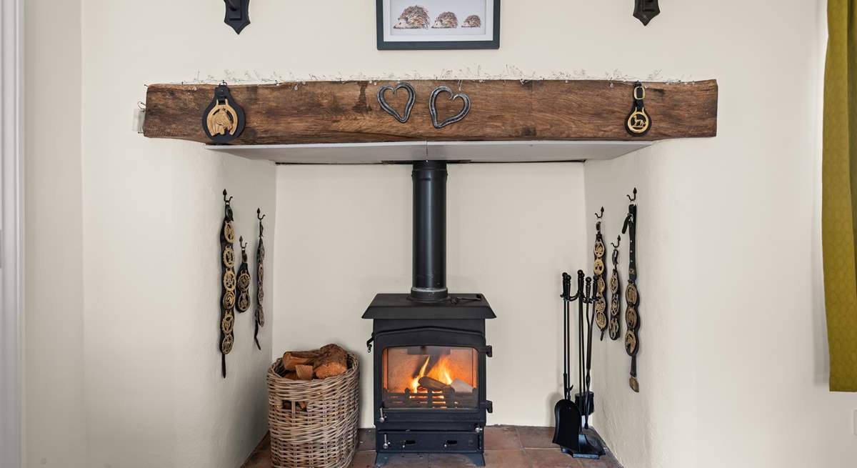 The wood-burner is perfect for those chillier nights.