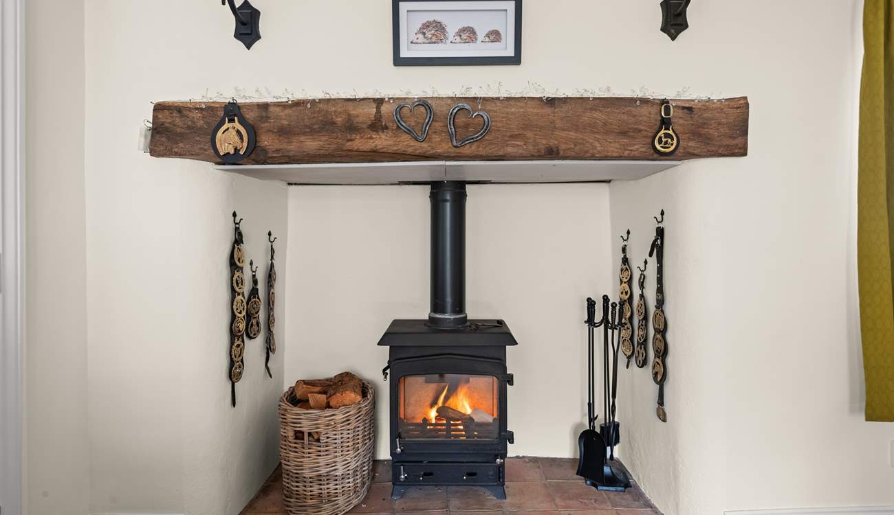 The wood-burner is perfect for those chillier nights.