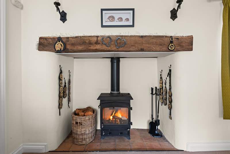 The wood-burner is perfect for those chillier nights.
