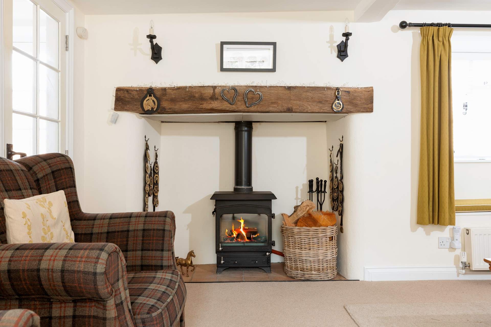 Sink into the armchair next to the wood-burner, and relax...