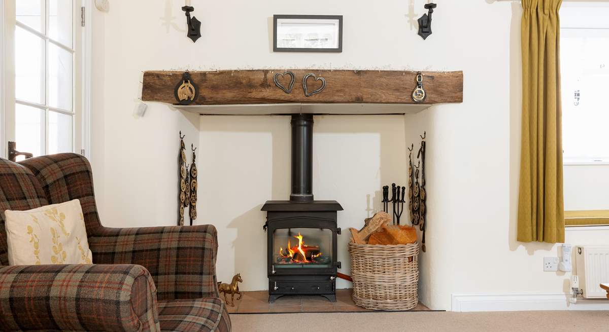 Sink into the armchair next to the wood-burner, and relax...
