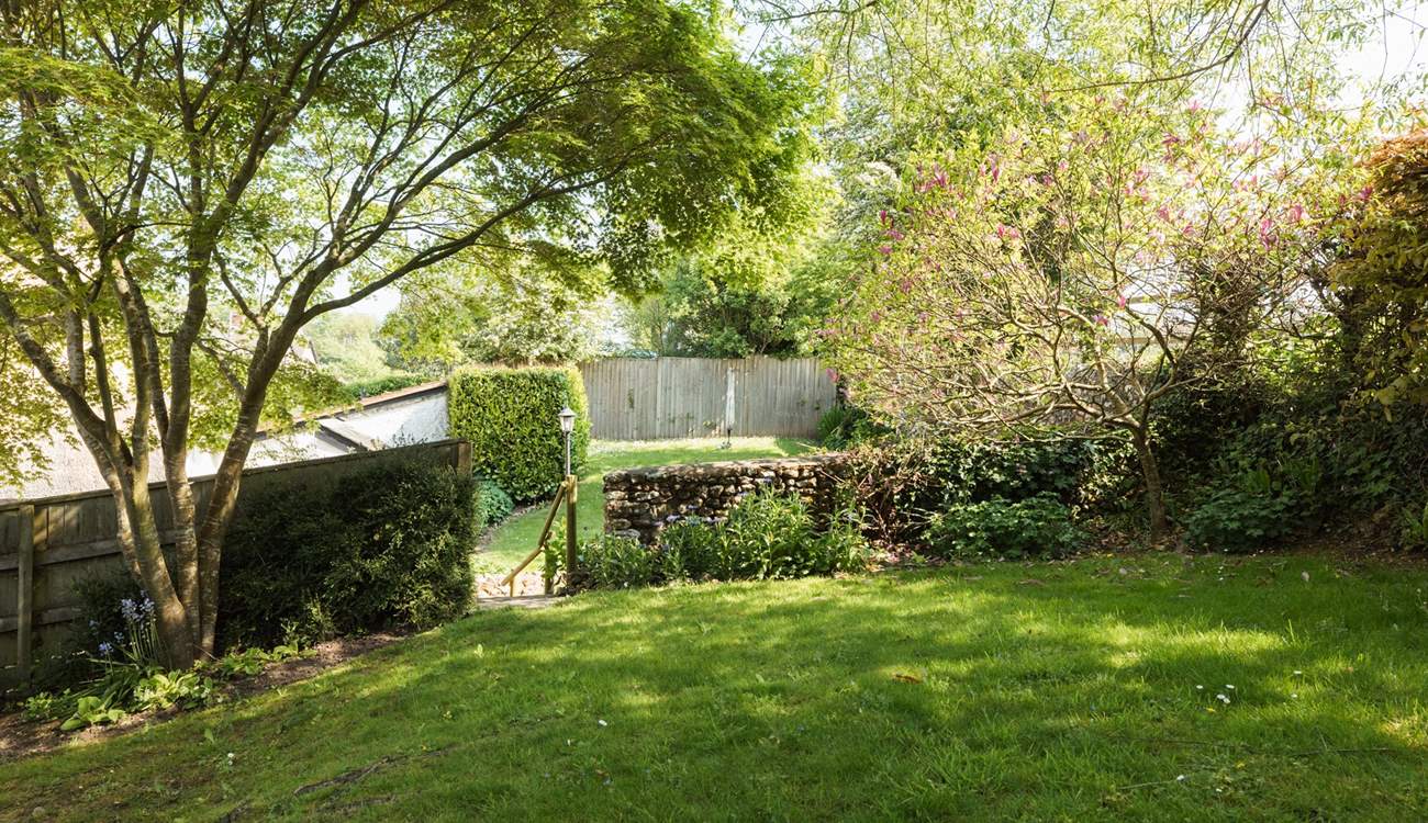 The lawn is perfect for picnics in the dappled sunshine.