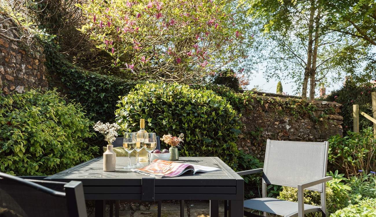 Relax in the sunshine with a glass of your favourite tipple.