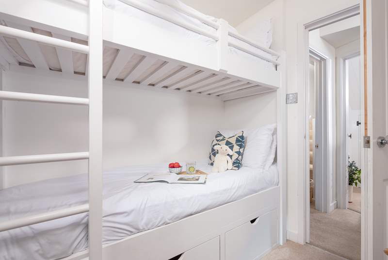 The children will love the cute bunk-beds.