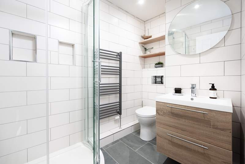 The stylish family shower-room is on the first floor.