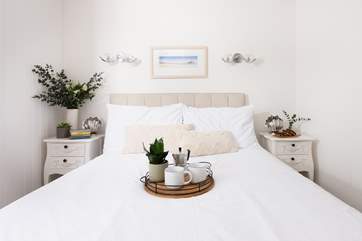 The cosy double bedroom on the first floor.