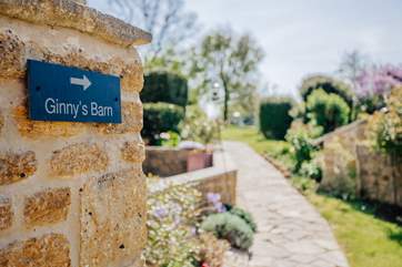 Follow the path and sign to Ginny's Barn