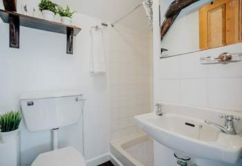 The shower-room is ideally placed between the two bedrooms.