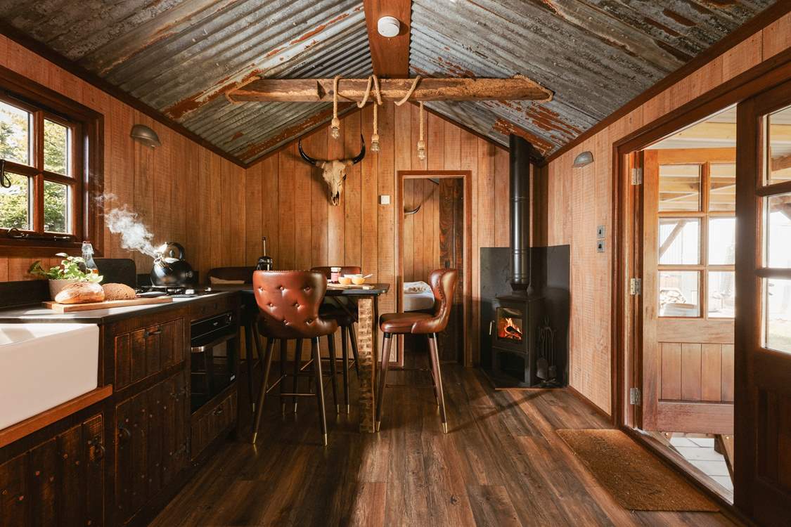 This spacious cabin is a unique family getaway.
