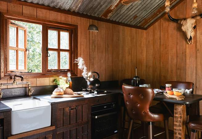 Rustle up some holiday delights in the stylish kitchen.