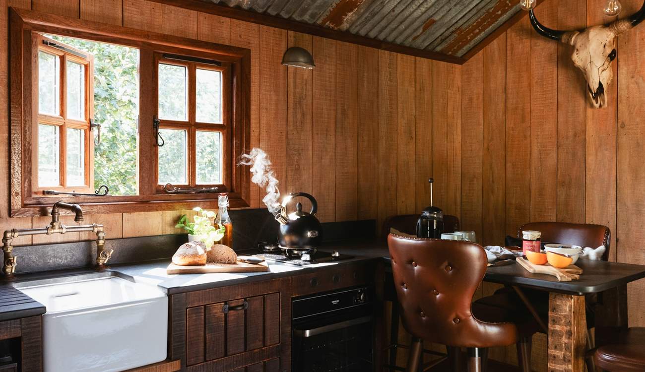 Rustle up some holiday delights in the stylish kitchen.