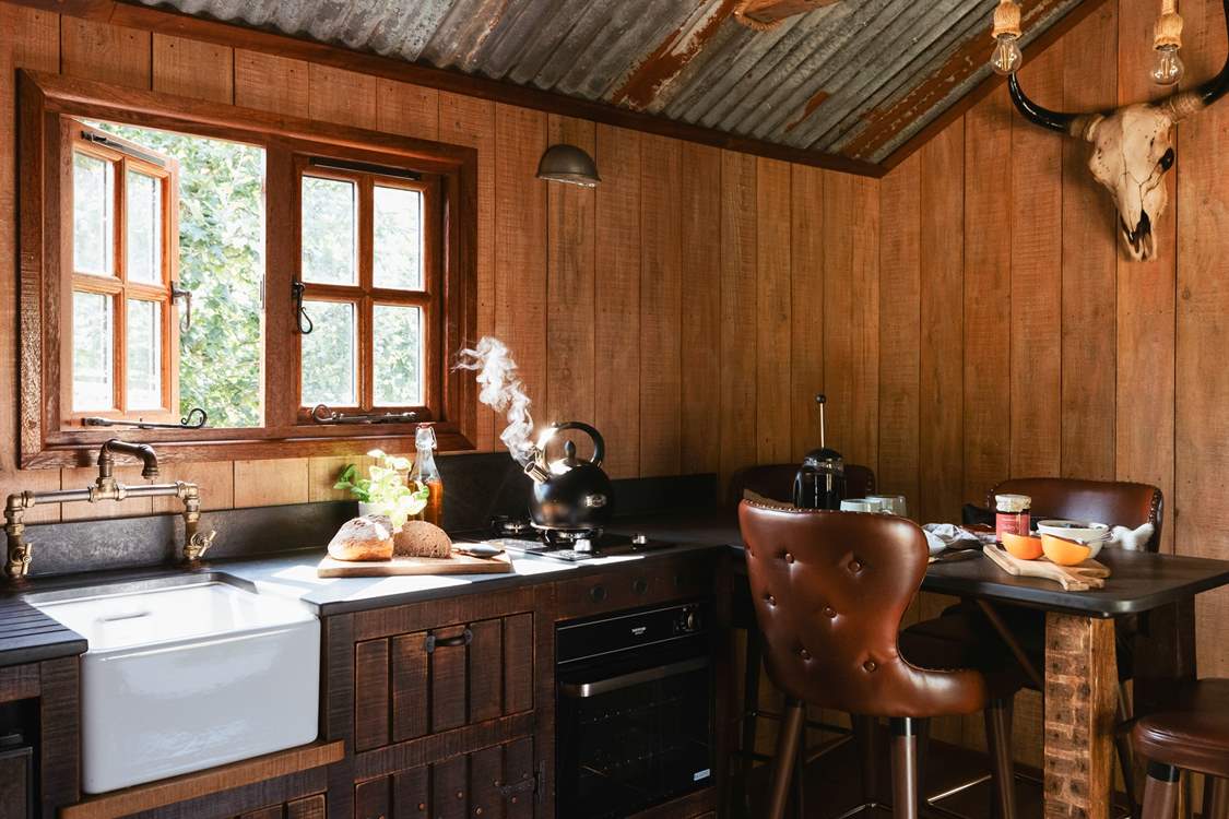 Rustle up some holiday delights in the stylish kitchen.