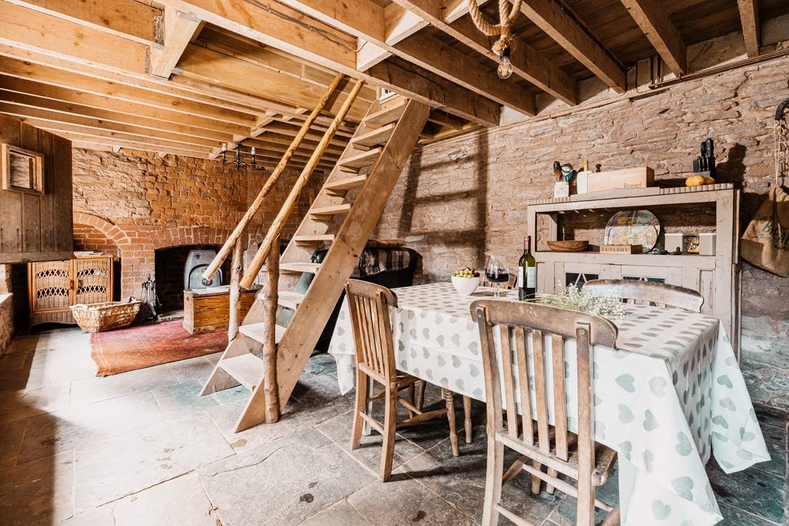 As you step inside you are greeted by open plan living with a very steep staircase (please take care) leading you upstairs.