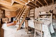 As you step inside you are greeted by open plan living with a very steep staircase (please take care) leading you upstairs.