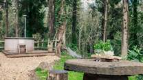 Enjoy dining al fresco and embrace magical moments in the hot tub. 