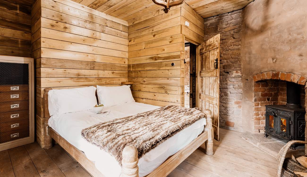 As you head up the stairs you will find the two bedrooms. This is the main bedroom with a comfy double bed. 