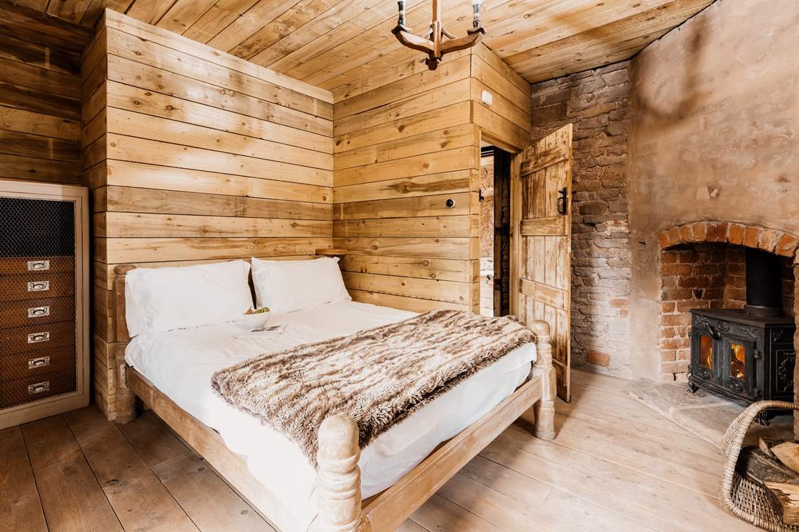 As you head up the stairs you will find the two bedrooms. This is the main bedroom with a comfy double bed.