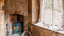 Heating at Mrs Higgs is supplied solely by the three wood-burners. One in each bedroom and the third downstairs.