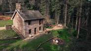 The structure itself is incredible and the location is just a dream. Behind Mrs Higgs is the well-stocked wood store.