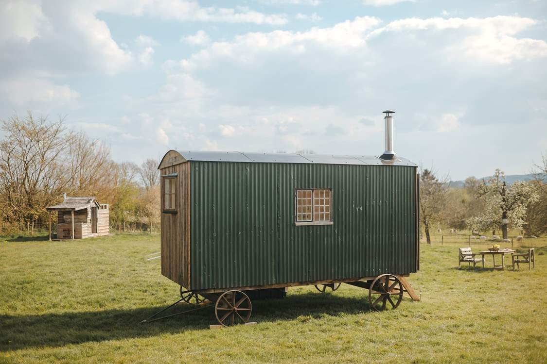 To the left, you'll find the separate WC and open air shower.