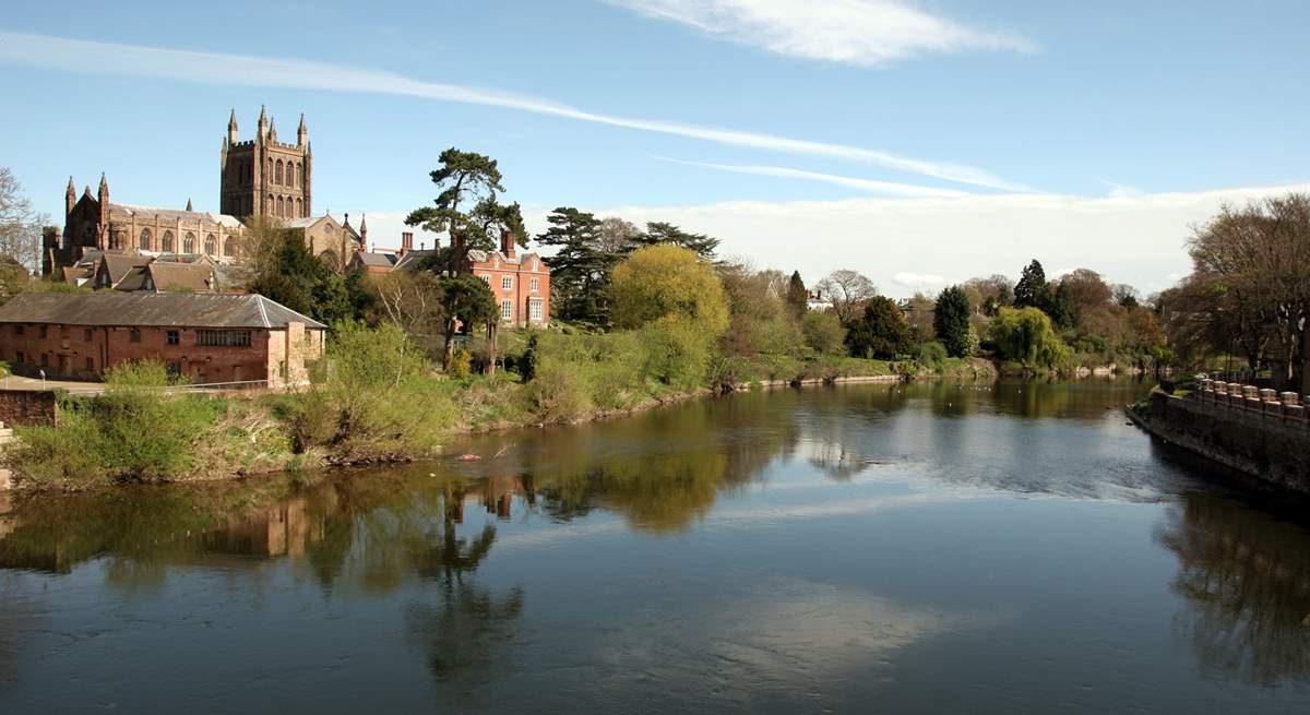 Wander the city of Hereford for scenes out of a storybook. 