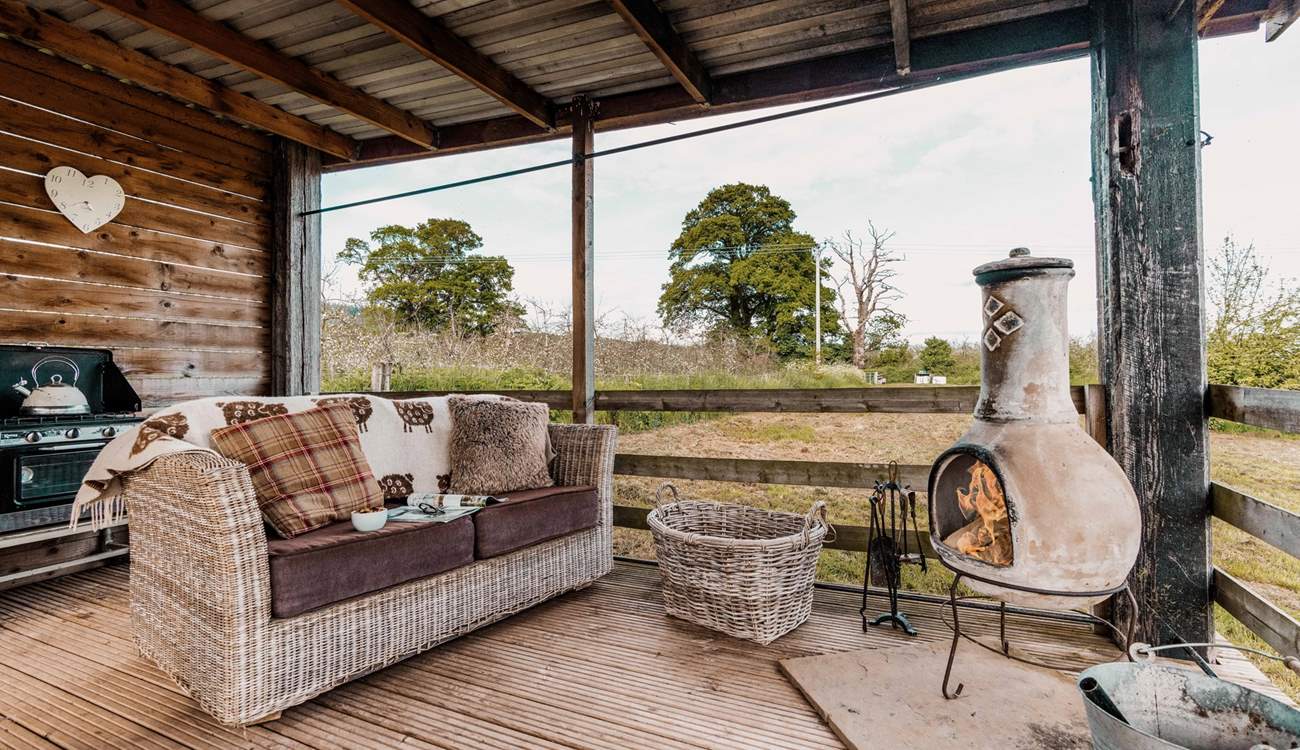 Toast marshmallows and stay cosy beside flickering flames.