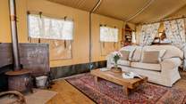 Light the wood-burner and get comfy on the sofa with a good read.