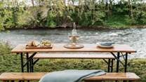 Riverside dining awaits...
