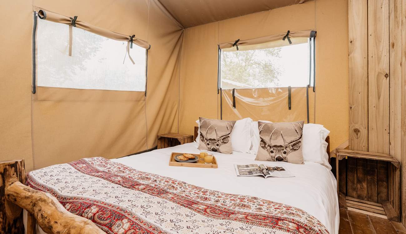 Sink into the sumptuous double bed and drift off into a peaceful slumber.