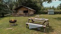 An enchanting spot for some alfresco dining. 