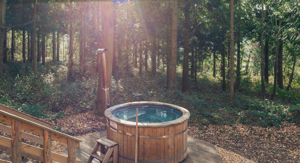 The heavenly wood-fired hot tub is a dream come true.