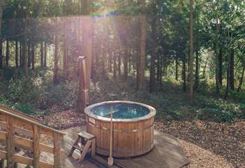 The heavenly wood-fired hot tub is a dream come true.