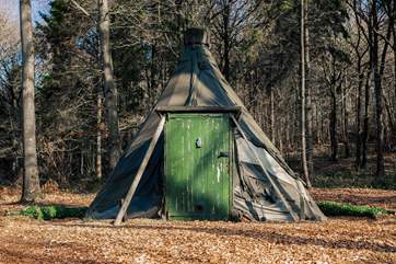 A short stroll away sits this magical tipi.