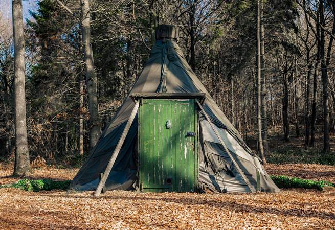 A short stroll away sits this magical tipi.