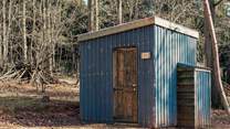 The air raid shelter style shower-room is super unique.