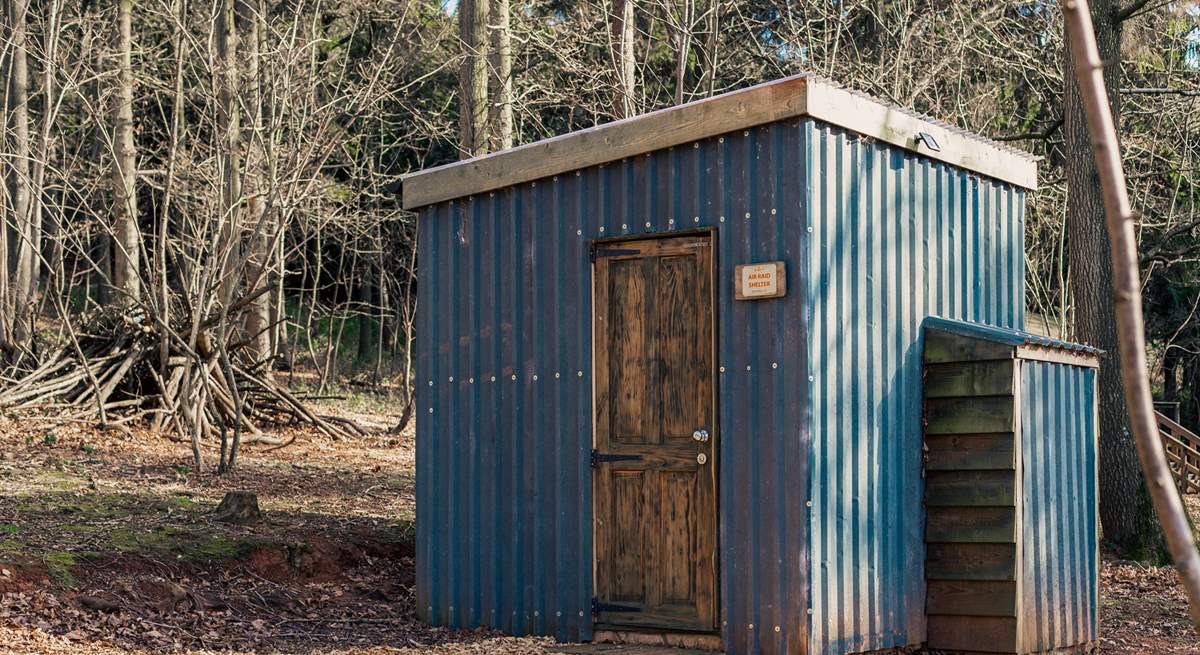 The air raid shelter style shower-room is super unique.