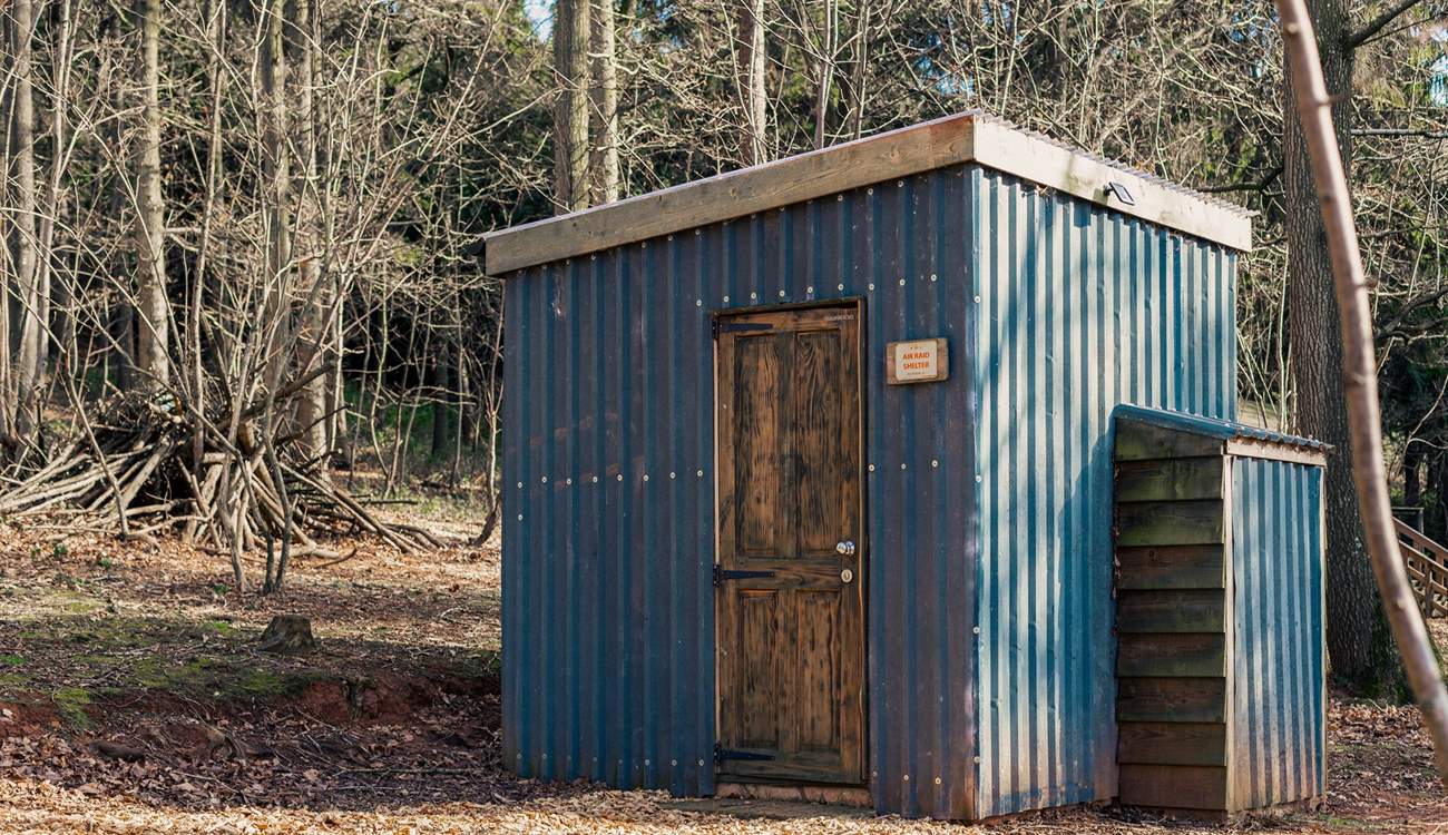 The air raid shelter style shower-room is super unique.