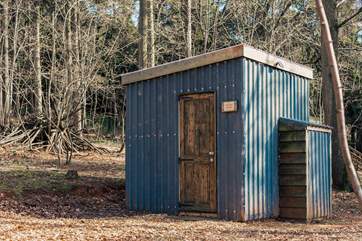 The air raid shelter style shower-room is super unique.