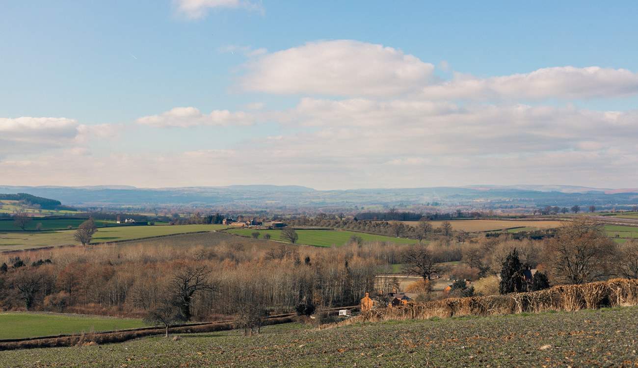 Admire far reaching views of the Herefordshire countryside. 