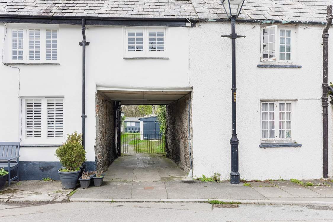 This characterful passage leads from the village square to the cottage. Parking can be found in the village square opposite or in the nearby car park.