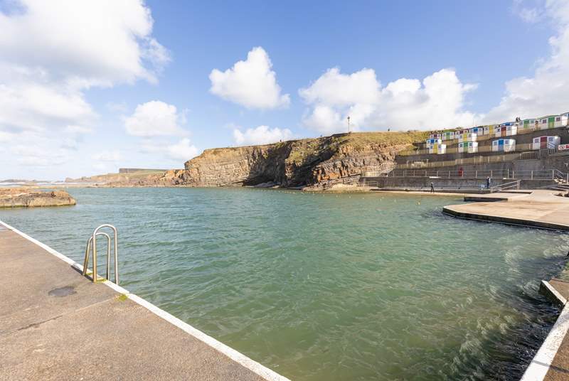 The sea pool at Bude is perfect for salt water swimmers.