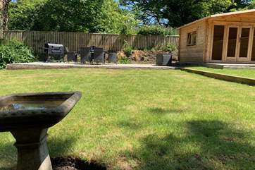 The gorgeous secluded garden is 90 yards away along a footpath and here you can relax surrounded by nature.