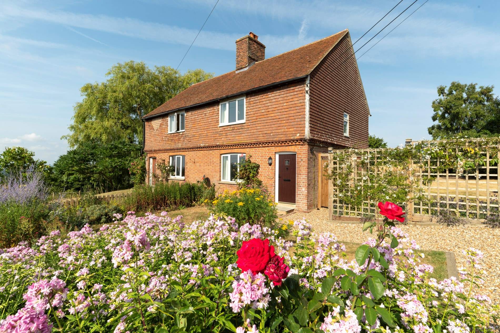 There is parking on the drive for one car.
