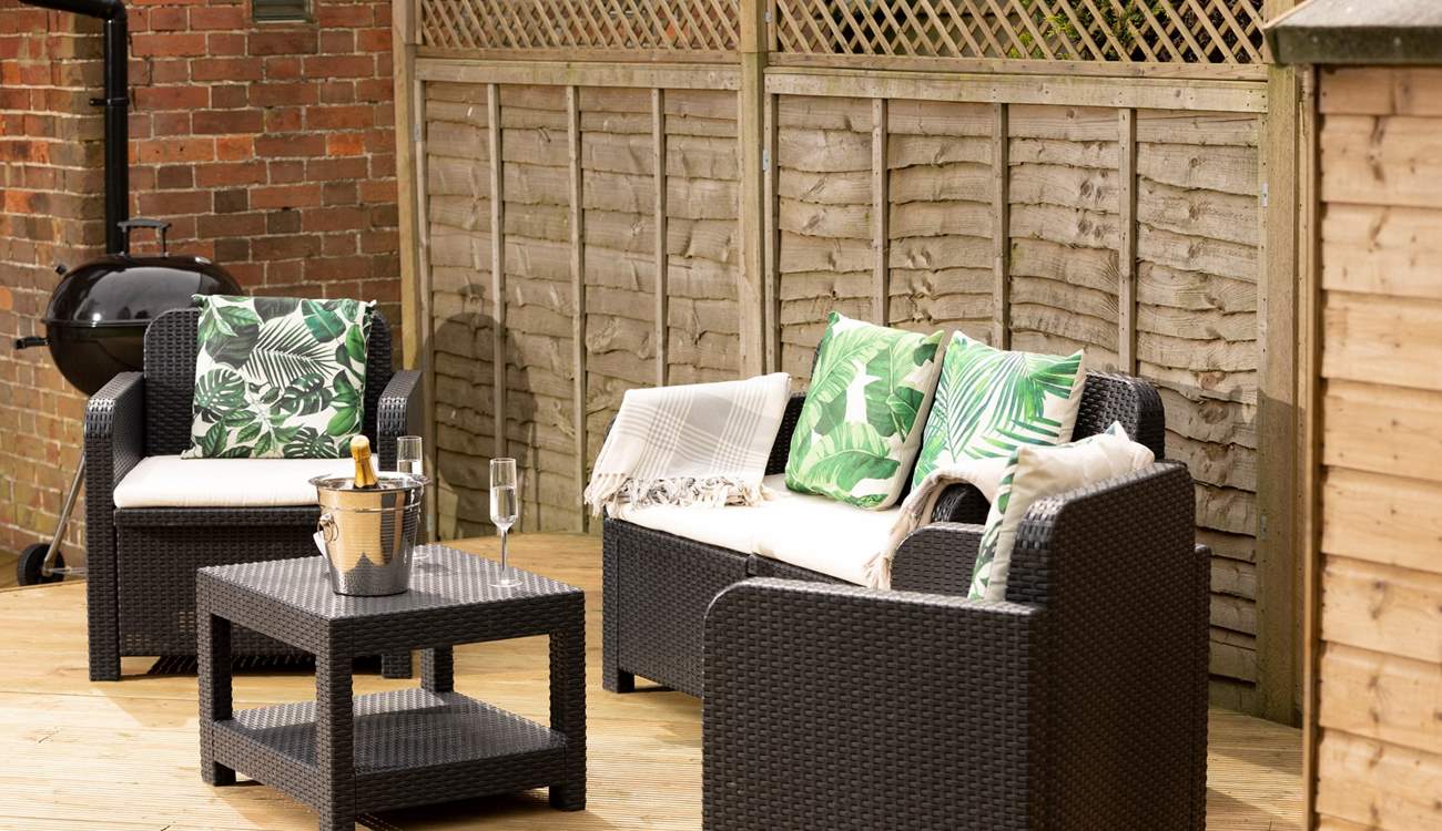 The decked area is a nice place for a barbecue or your favourite tipple.