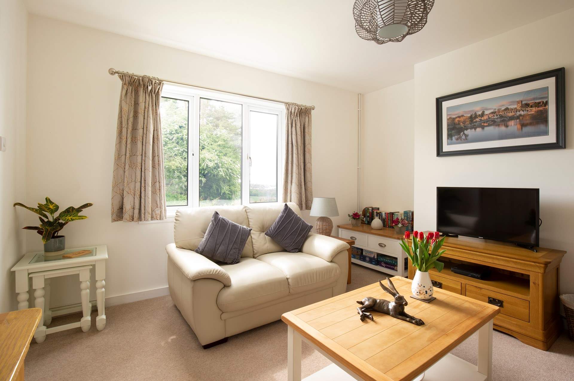 The comfortable sitting-room with Smart TV, DVD player and plenty of books and games to keep everyone entertained.