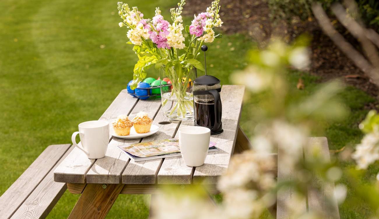The perfect spot for coffee, cake and perhaps a game of Boules.